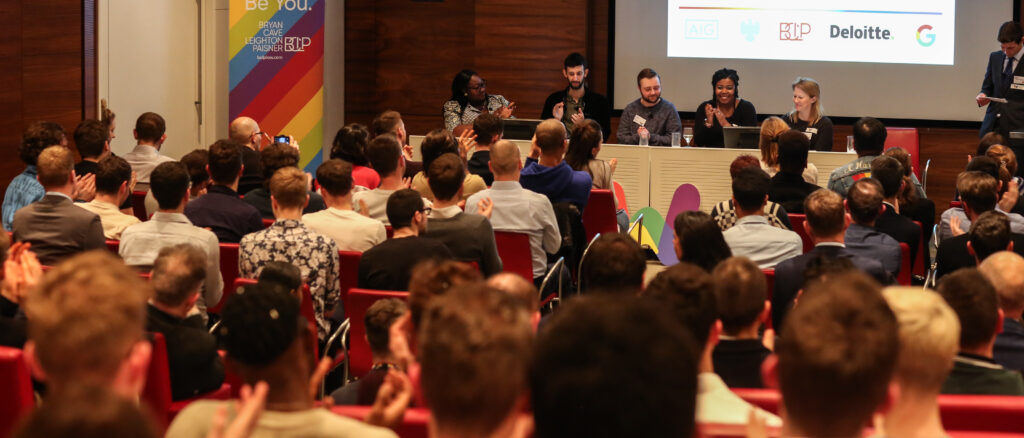 Wave launch event 'LGBT+ in the media: changing perceptions?'
From left to right: Phyll Opoku-Gyimah, Josh Cole, Luke Williams, Sanisha Wynter and Kim Sanders
